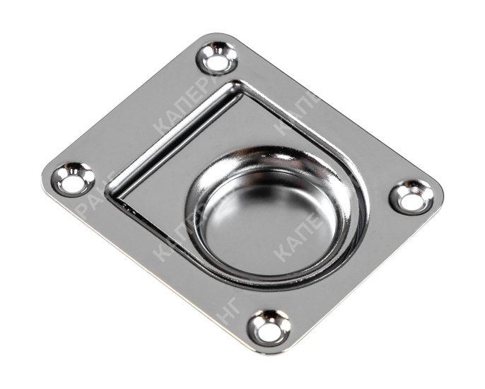 Ручка палубная потайная 65х56х1 мм нержавеющая сталь (11460)